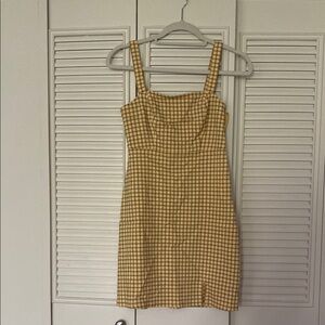 Plaid Yellow Dress